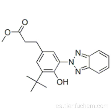 Ácido bencenopropanoico, 3- (2H-benzotriazol-2-il) -5- (1,1-dimetiletil) -4-hidroxi, éster metílico CAS 84268-33-7